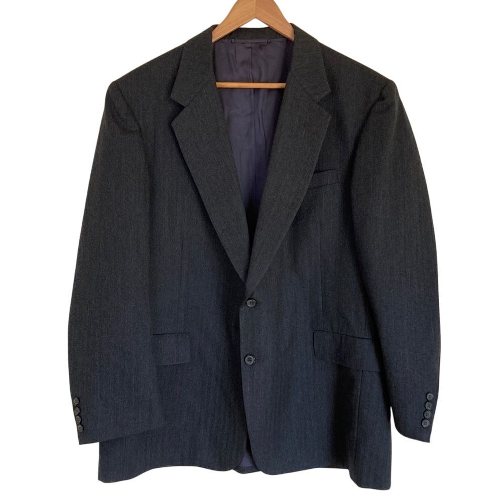 Hickey‎ Freeman Boardroom 2 Button Wool Grey Blazer Sport Coat Suit Jacket 40R